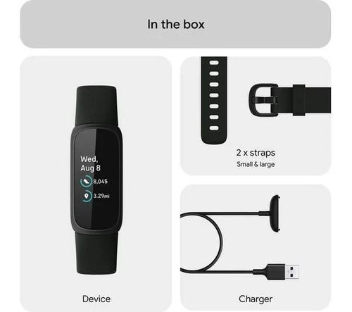 Fitbit Inspire 3 Health and Fitness Tracker Heart Rate Monitor Black Midnight - Picture 2 of 2