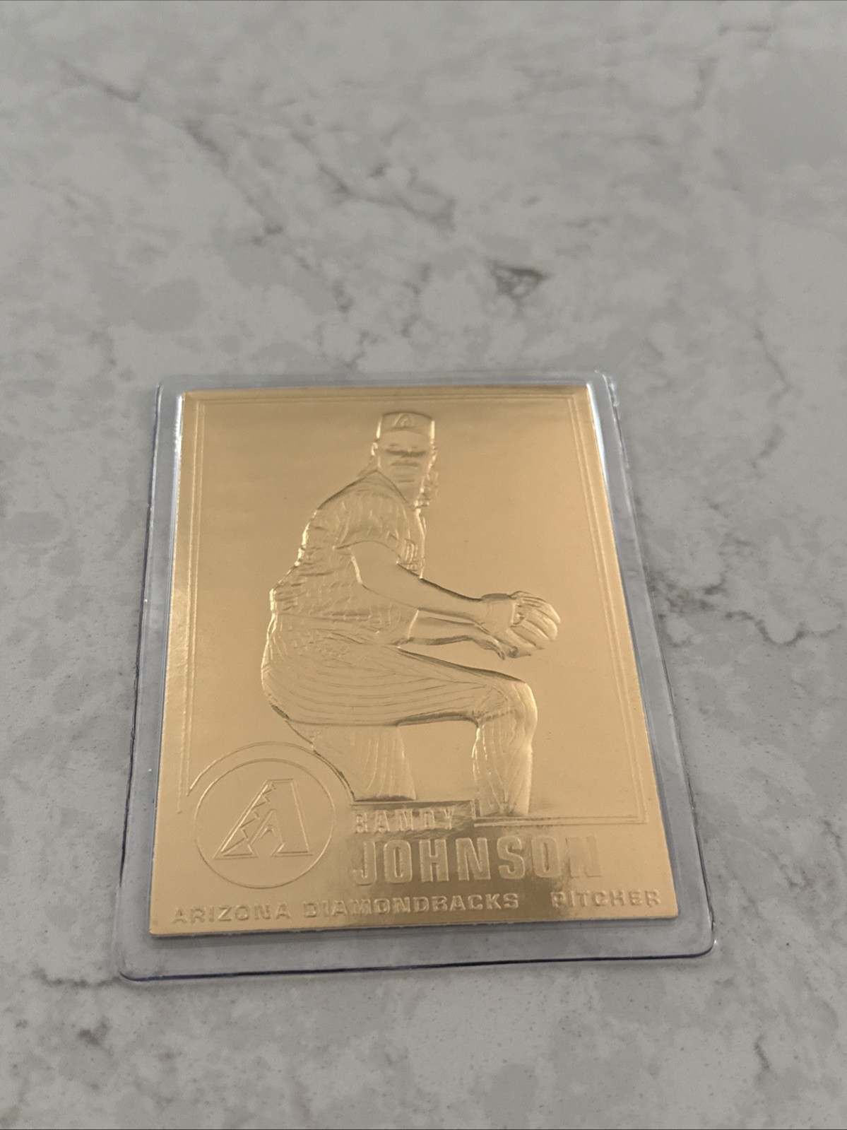 1995-2010 Danbury Mint 22K Gold Randy Johnson #79 HOF - Diamondbacks Card