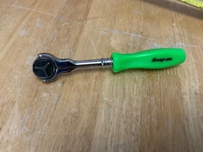 snap on 3/8 dr round swivel head ratchet green NEW