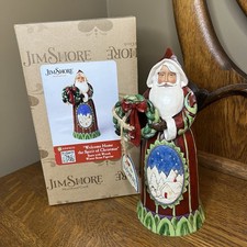 Jim Shore Heartwood Creek 2015 #4049789FD Santa Wreath Winter Scene Satna Figure