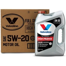 Full Synthetic High Mileage Motor Oil 5W-20 5 Qt Case of 3 Engine Protection