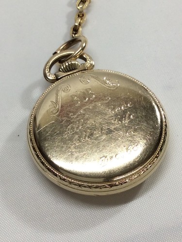 Vintage 1944 Elgin 10K GF Model 15 Grade 478 Railroad Grade Watch W Alvin Chain - Picture 10 of 12