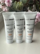 LOT OF 3 X FUSION BEAUTY Prime Results Anti-Wrinkle Primer 0.34 fl oz each