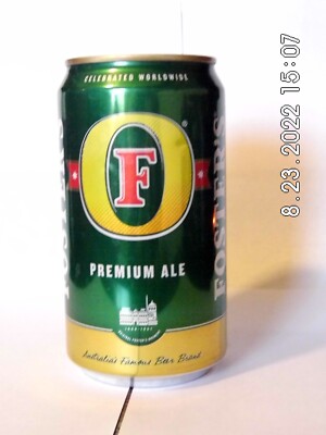 Foster's Green Premium Ale Aluminum Can 25.4 oz. /750ml EMPTY