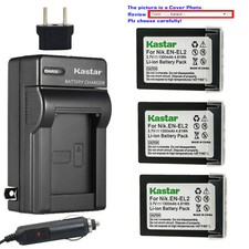 Kastar Battery AC Travel Charger for Nikon EN-EL2 ENEL2 9904 BP-NKL2 DDEN-EL2