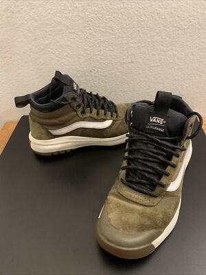 Vans Faux Suede Anaheim Shoes Men\'s Size 7 Women\'s Size 8.5 Olive Green Vans | Shoes | Vans Red Black Yellow Tropical Slip On Shoes  main image 2