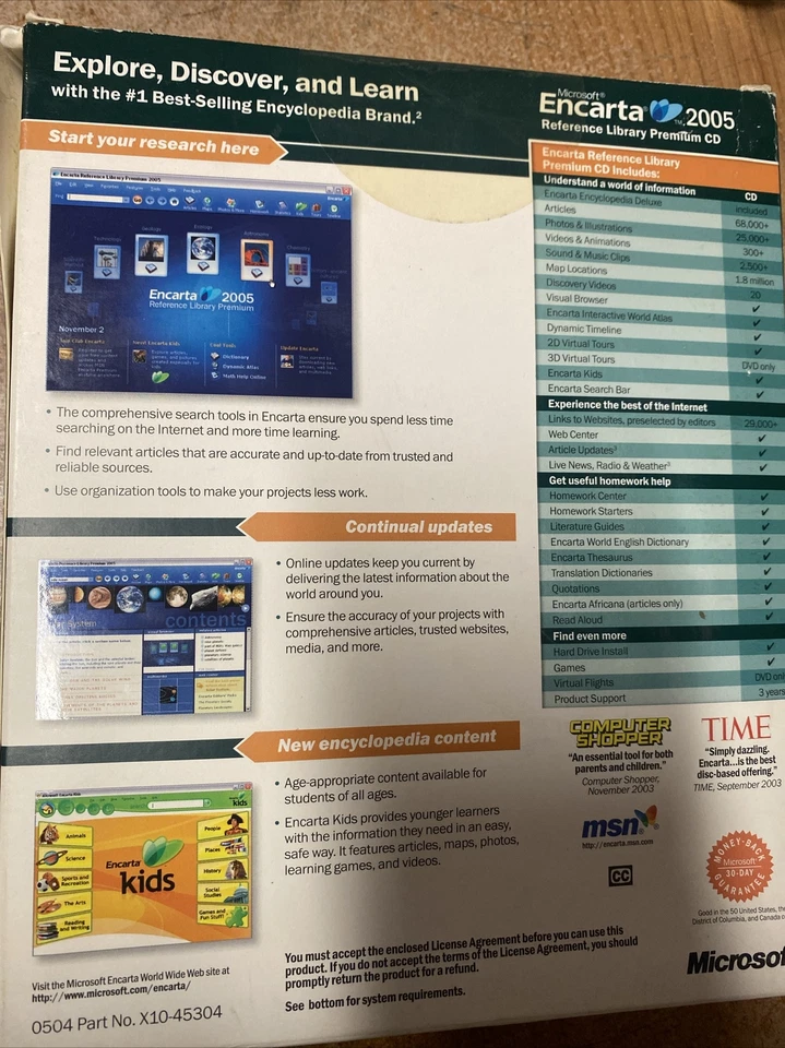 Microsoft Encarta 2005 Reference Library Premium CD Brand New - Image 2 of 3