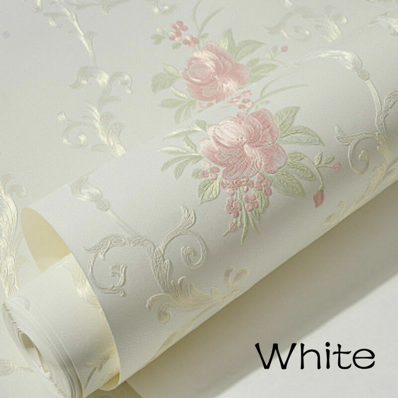 5M SelfAdhesive Nonwoven Wallpaper Flower DAMASK Embossed Reserve