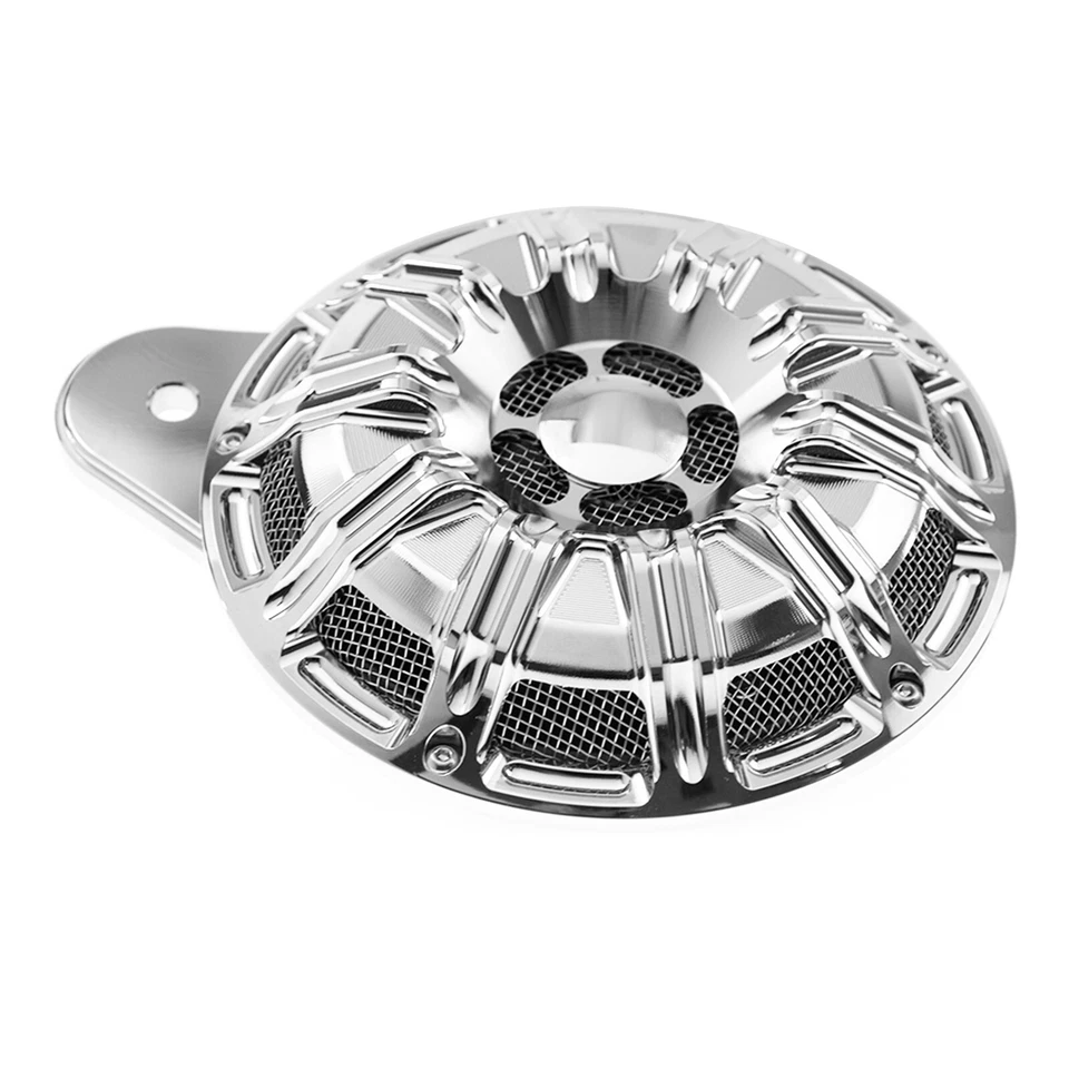 110dB Chrome Horn Speaker Cover Fit For Harley Touring Glide Big Twin 1991-2023 - Изображение 4 из 4