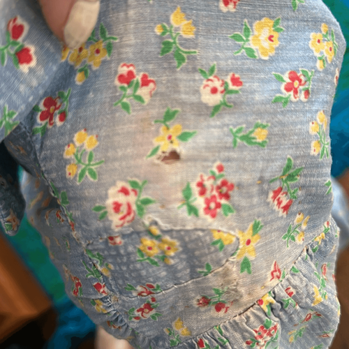 Vtg 40s/50s Homemade/Handmade Light Blue Floral Cotton Wrap Dress/House Dress - Picture 8 of 12