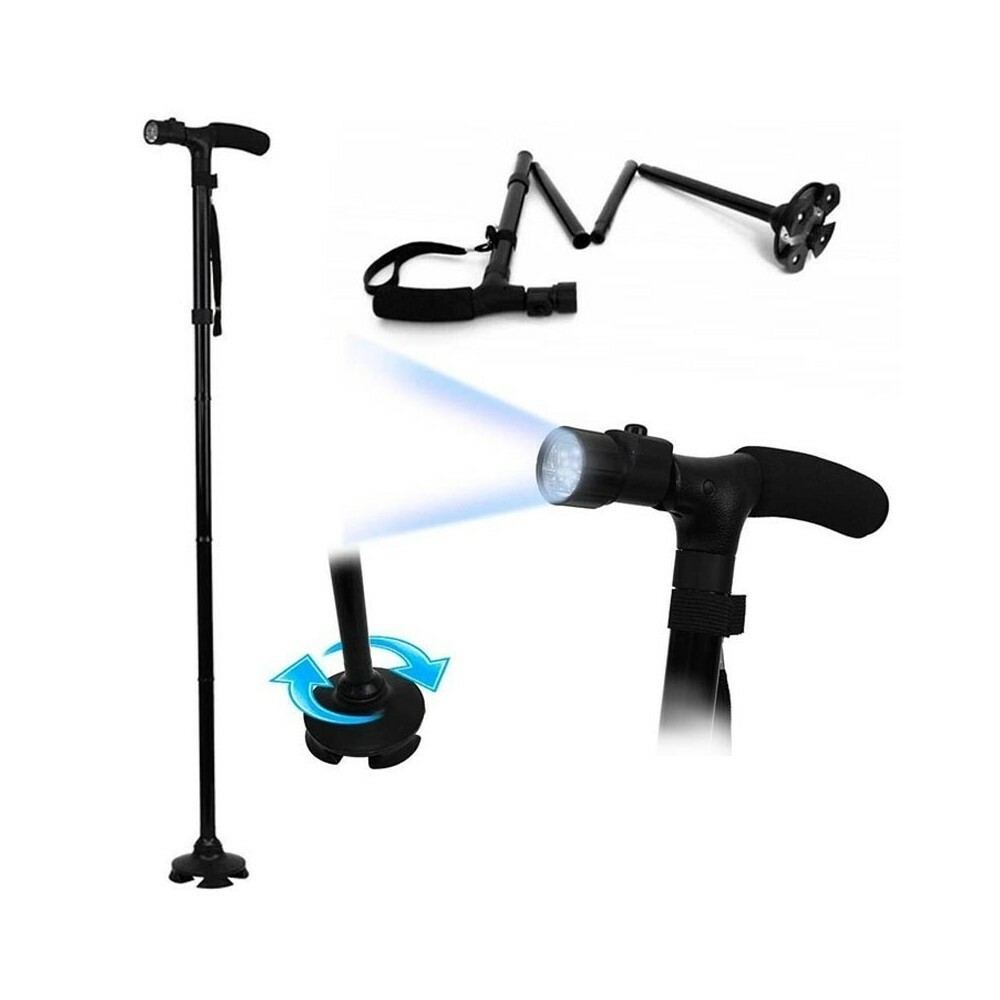 Bastone da passeggio ORIGINALE Magic Cane con luce Led e altezza regolabile. - Foto 2 di 2
