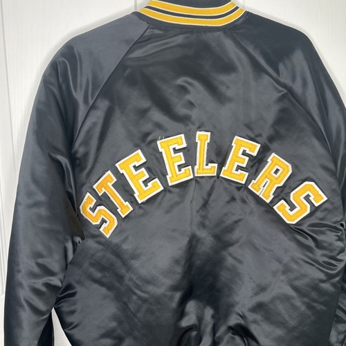 🔥 Vintage Chalk Line XL Pittsburgh Steelers Starter Style Spellout Jacket - Imagen 6 de 11