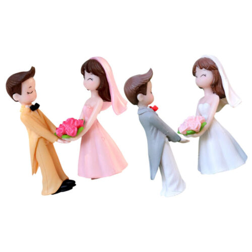  2 pares regalo decoración muñeca boda novios decoración tartas - Imagen 1 de 12