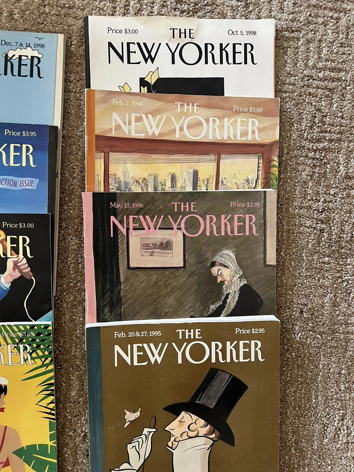 Vintage Lot of 8 New Yorker Magazines from 1995 + 1996 - w Labels But Great Cond - Image 3 of 4