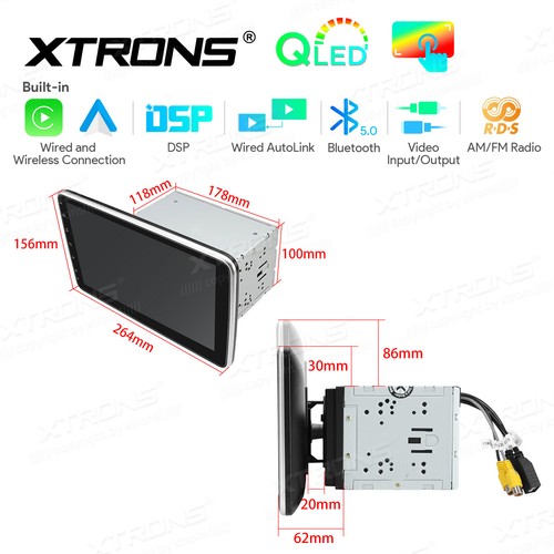Autoradio 2 DIN Linux 10.1" QLED Android Auto Display Bluetooth CarPlay DSP IPS - Bild 15 von 16
