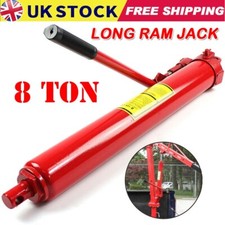 Crane Hydraulic Cylinder 8T Long Ram Engine Lift Hoist Pump Jack Workshop 8000kg