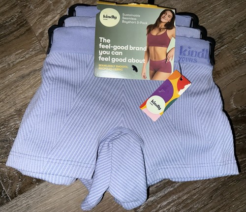 Kindly Yours ~ 3 Paar Damen Boyshorts nahtlos Unterwäsche Nylonmischung ~ 3XL (22)
