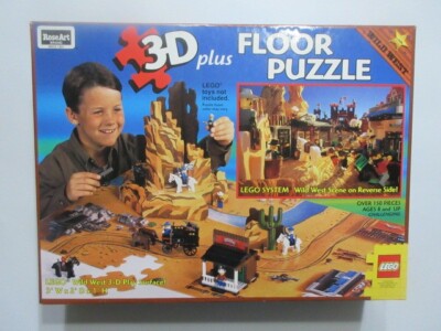 1997 RoseArt LEGO 3D plus Floor Puzzle Wild West Scene