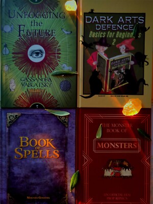 Basic course of 4 School books: Wizard school. Potter style cosplay