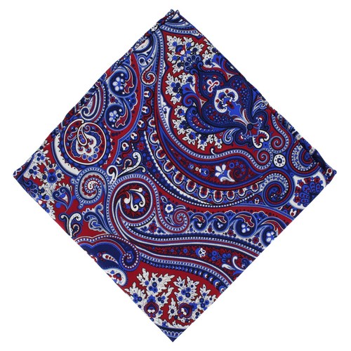 Michelsons Classic Paisley Silk Pocket Squares - Picture 14 of 20