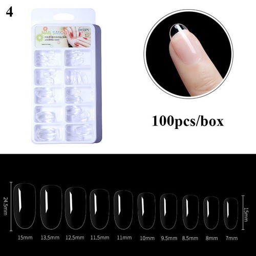 ✿Transparent Acrylic Nail Nails Extension French Nail Full/Half Cover Seamle ❀ - Picture 12 of 20