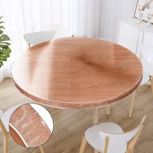 Heavy Duty Round Tablecloth Spill Damage Protector Oil Proof Table Cover - Picture 3 of 13