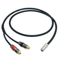 CANARE DIY Y Leads L-4E6S 3.5mm 1/8" jack stereo TRS to 2x RCA TV jack mono TS