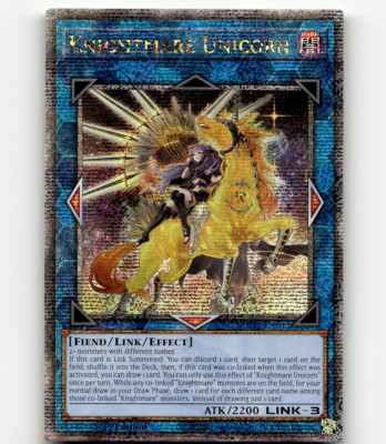 Yugioh Knightmare Unicorn Quarter Century Secret RA01-EN043 1st NM