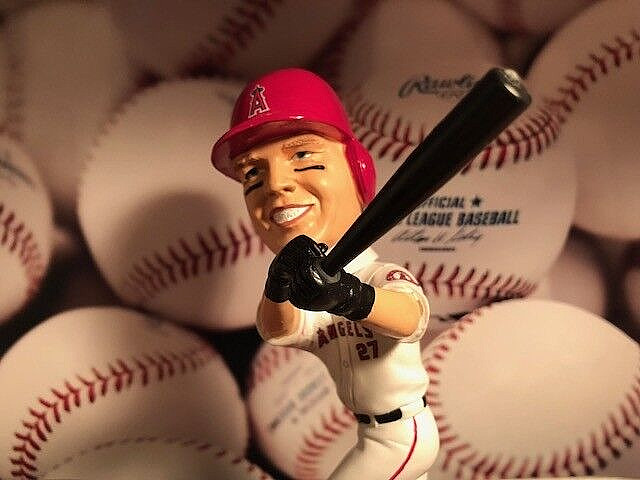  Mike Trout Los Angeles Angels 2018 MLB Baller Bobblehead NEW #27 OF 2018