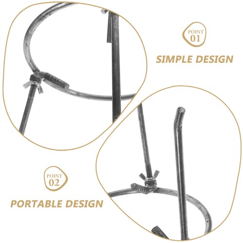 Camping Tripod Campfire Stand Carbon Steel Grill Open Fire Cooking Stand for - Picture 7 of 12