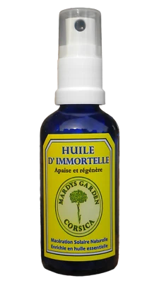 MARDYS GARDEN Immortelle Öl 50ml. Natürliches massageöl aus Korsika. Beruhigt und Regeneriert