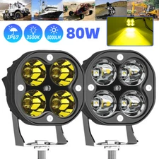 2PACK LED Work Light Flood Spot Cube Pods Bar Driving Fog Lamp Offroad Truck SUV