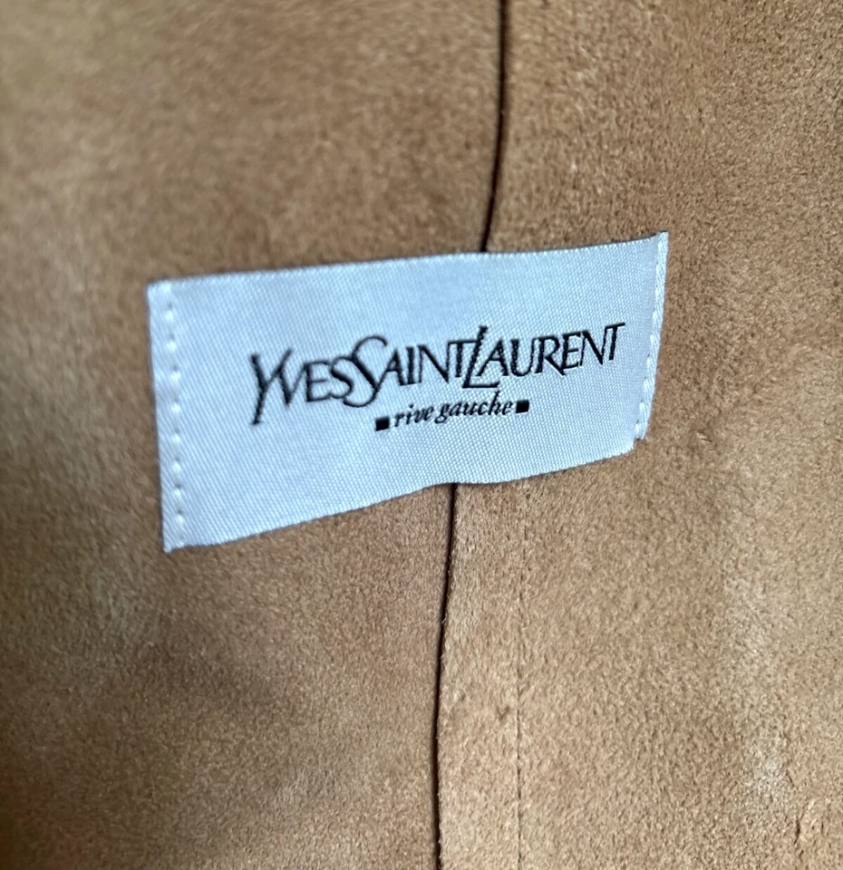 Yves Saint Laurent Rive Gauche Tan Suede Jacket – Size US40-Made in Italy - Image 4 of 4
