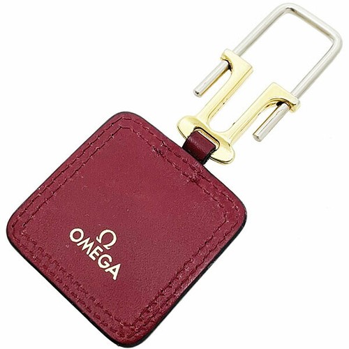 ■Authentic Omega Keychain Leather Bordeaux Silver Hardware Gold Hardware OMEGA - 第 2/5 張圖片