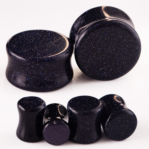2pcs Organic Stone Ear Plugs Flesh Tunnels Double Flared Ear Gauge Body Piercing - Picture 8 of 24