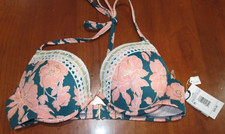 NWT Shade Shore Bikini Top Womens Size 38B Blush Peach Light Lift Padded 30556