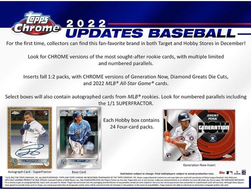 2022 Topps Chrome Update Baseball Trading Card Mega Box Sealed 🔥🔥 - Bild 2 von 2