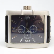 Accutime Watch Corp Silver Tone Case Quartz Analog Men's Watch New Battery