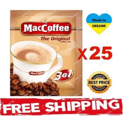 25 Pack MacCoffee The Original 3-in-1 Instant Сoffee Маккофе | eBay