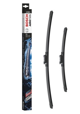 2x Wiper Blades (Pair) Flat Aero type A556S 3397007556 Bosch Aerotwin 600/400mm