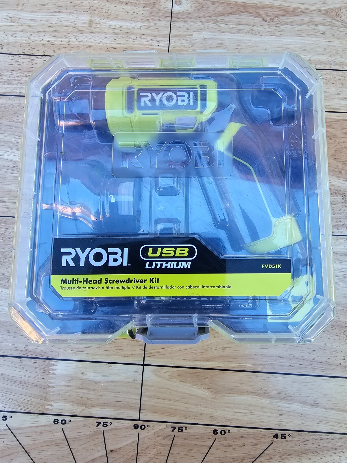 RYOBI FVD51K 4V Cordless Multi-Head Screwdriver Kit with 2Ah Battery & USB Charging Cable