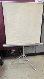 Vintage Aurora 30x40 Projector Screen Folding Tri-Pod Stand E0 311