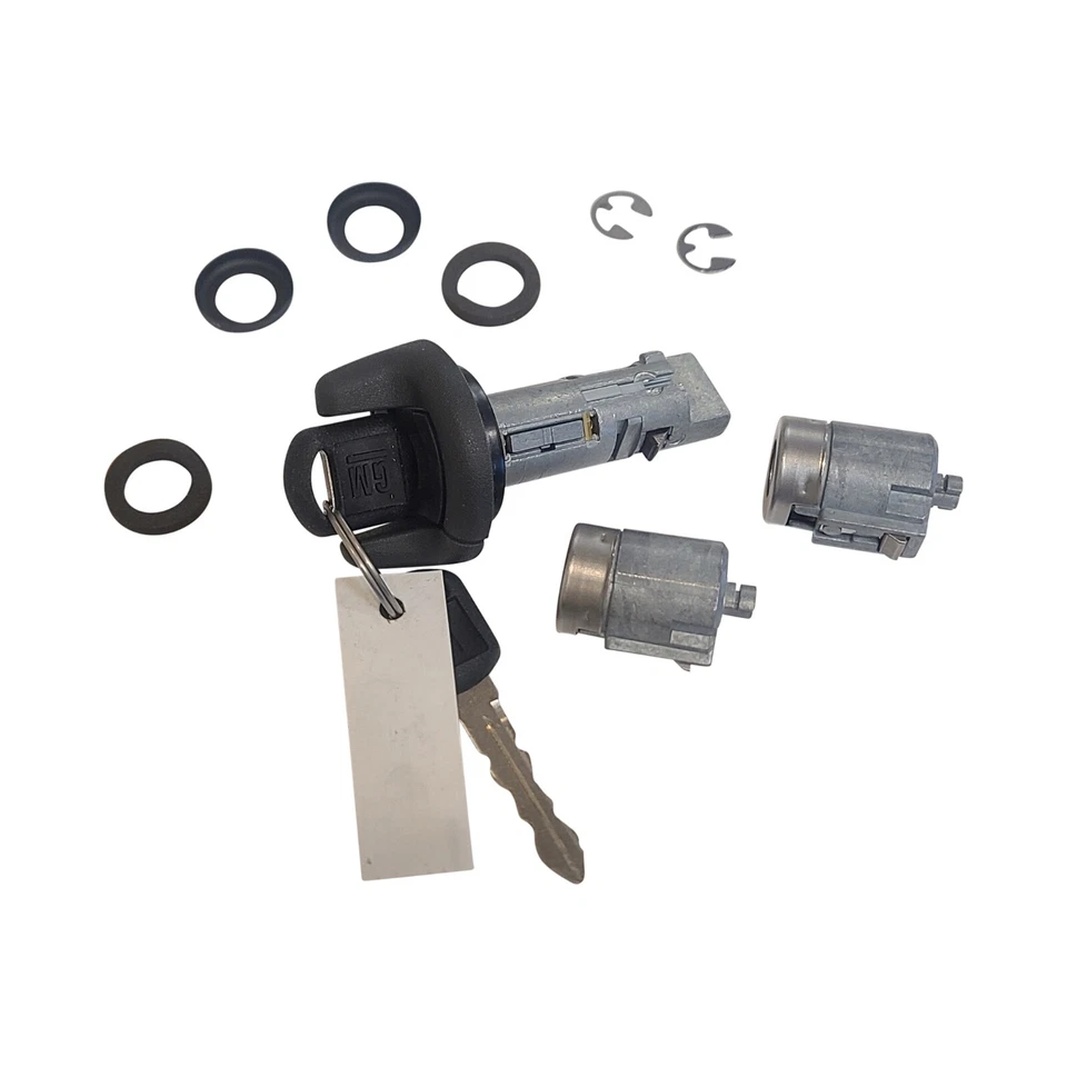 Nuevo juego de cilindro de encendido y cerradura de puerta OEM para GMC Jimmy 1998 con llaves GM Foto 3 de 4