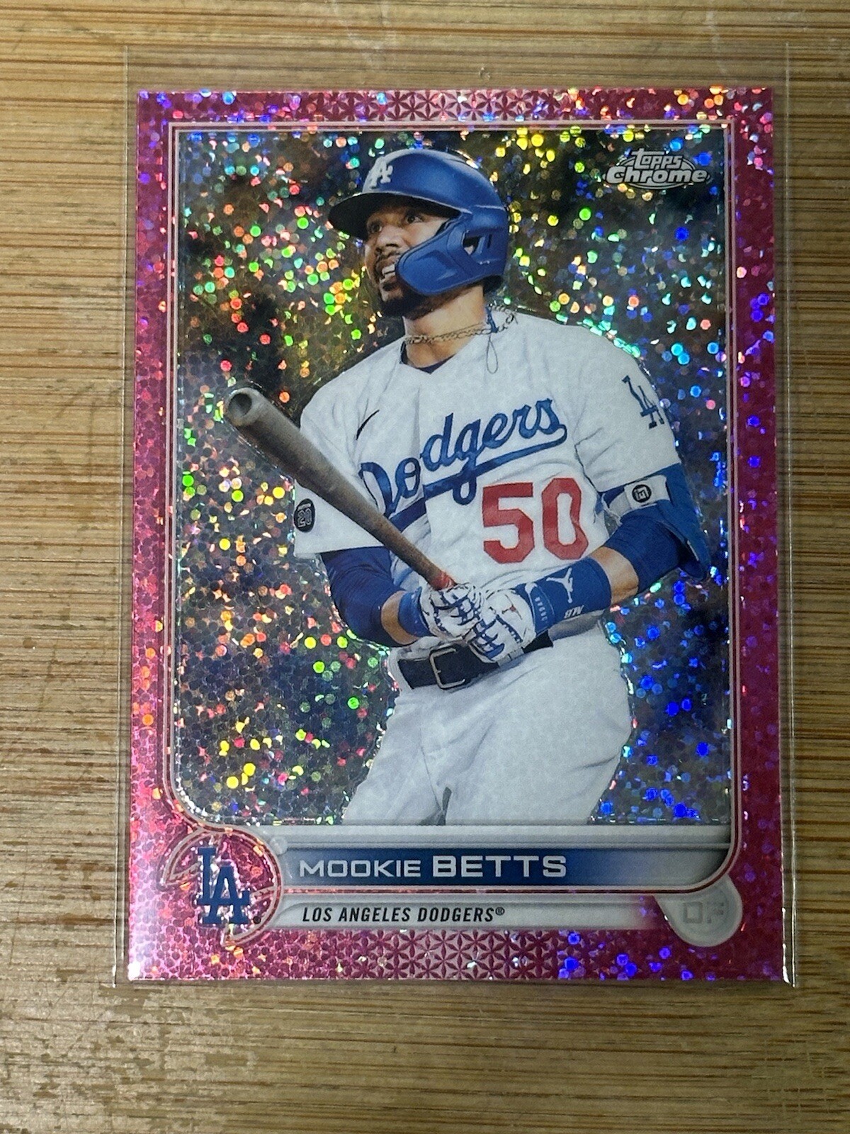 2022 Topps Chrome - Magenta Speckle Refractor #100 Mookie Betts /350