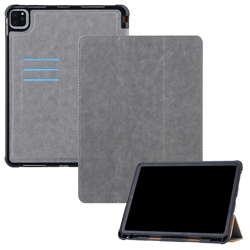 Funda Magnética Inteligente de Cuero con Soporte para iPad 5 6 7 8 9ª Generación Air 11"M2 2024 Foto 4 de 4