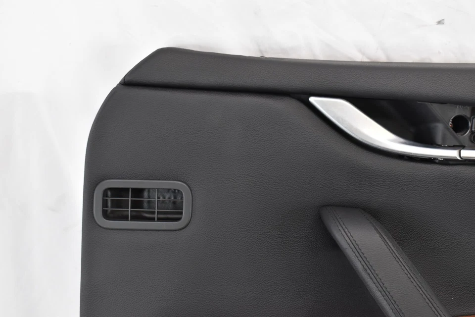 🚀 14-17 MASERATI GHIBLI FRONT PASSENGER POWER INTERIOR TRIM DOOR PANEL BLACK - Image 4 of 4