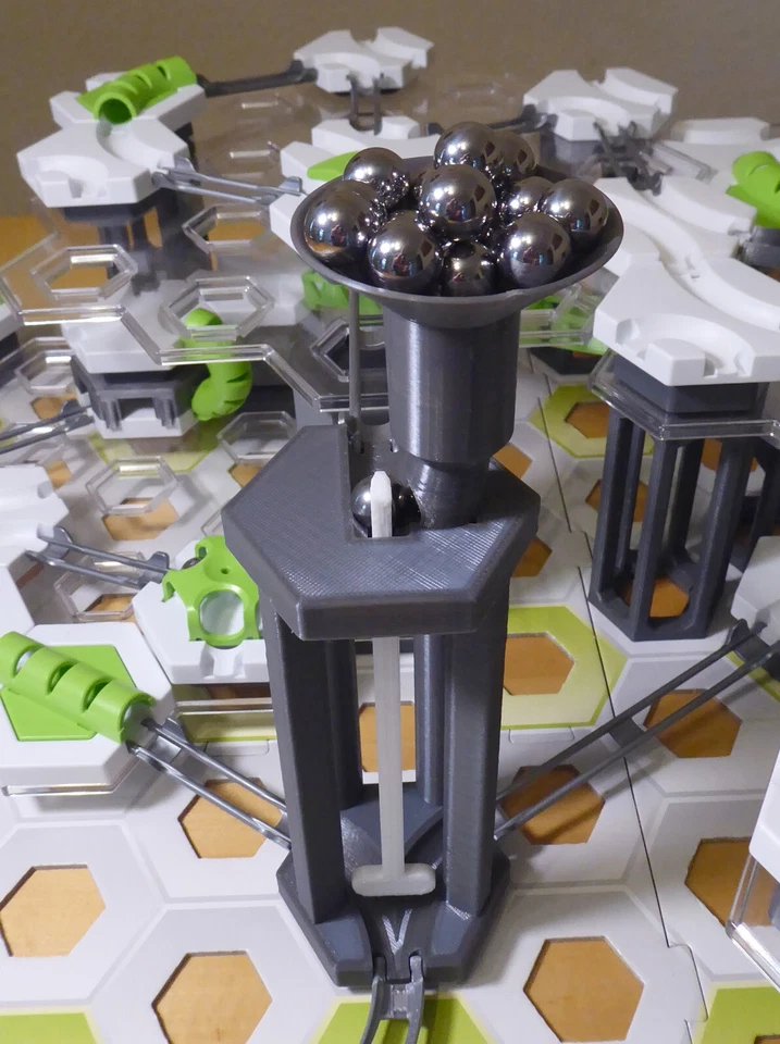 Gravitrax kompatibler Multi-Launcher für bis zu 25 Kugeln! 3D-Druck
