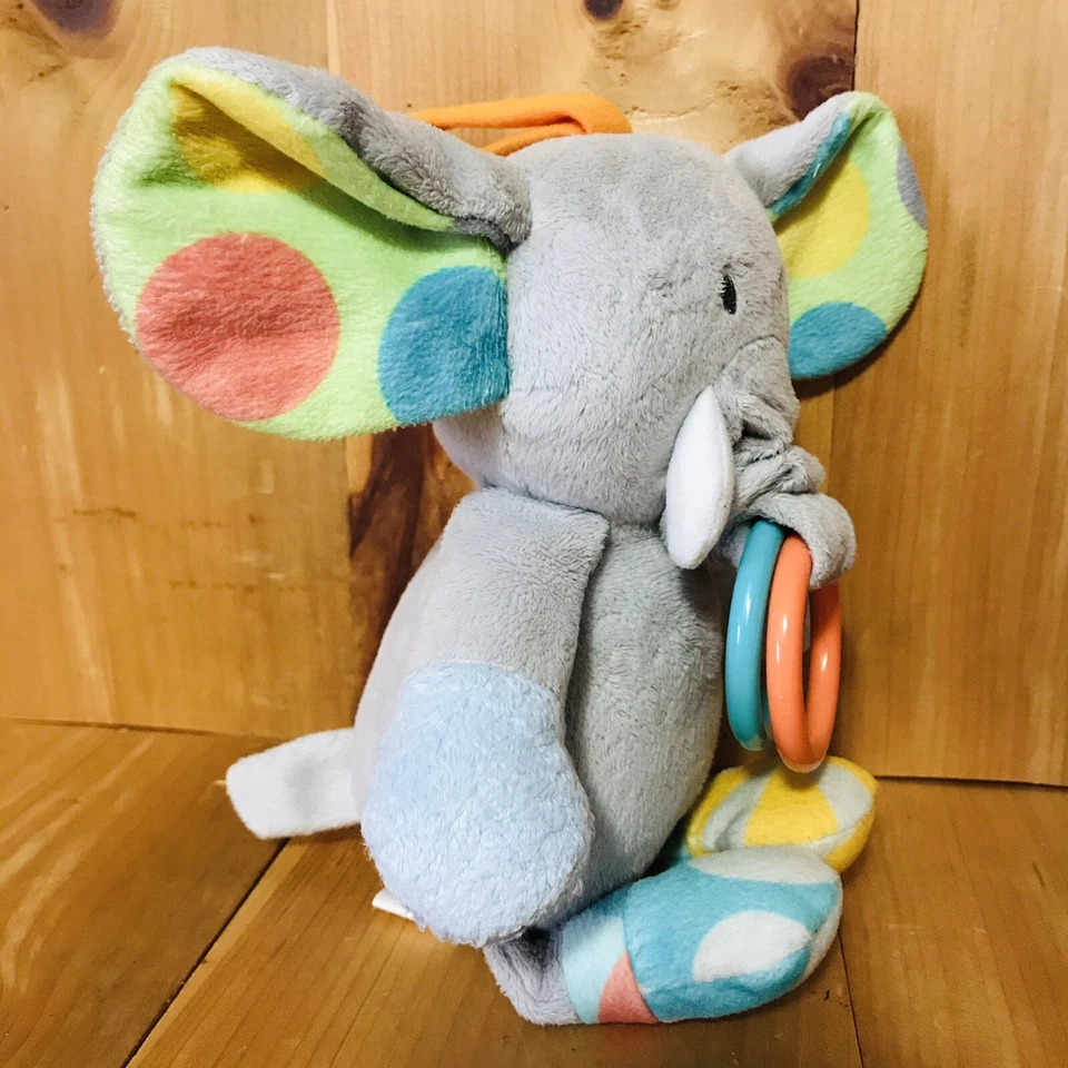 Juguete Manhattan Musical Elefante Oreja Arrugada Azul Bebé Cuna Animal Peluche Lovey (22 Foto 3 de 4
