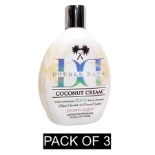 Double Dark Coconut Cream 400X Bronzer – Pack of 3 (13.5 oz Bottles)