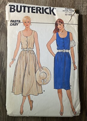 80s Sleeveless Sun Dress Size 10 Bust 32.5 Butterick 6603